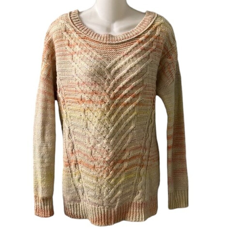 American Eagle Outfitters Pastel Cable Knit Wool Blend Sweater Size Medium
